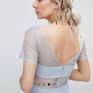 Asos Maxi Lace Insert Dress